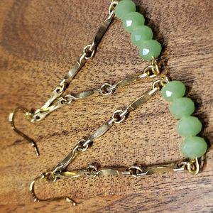 Gold and Green Dangle